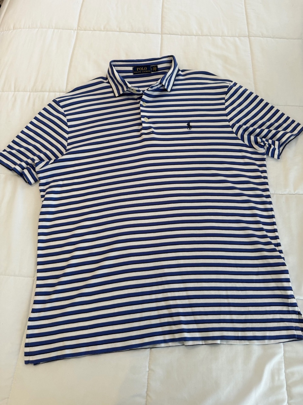 Polo by Ralph Lauren Blue & White Striped Polo Shirt